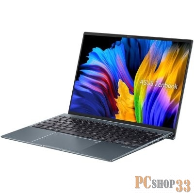 Ноутбук Asus Zenbook UX5401ZA-KN057 Core i5 12500H 16Gb SSD512Gb Intel Iris Xe graphics 14 OLED 2.8K (2880x1800) noOS grey WiFi BT Cam