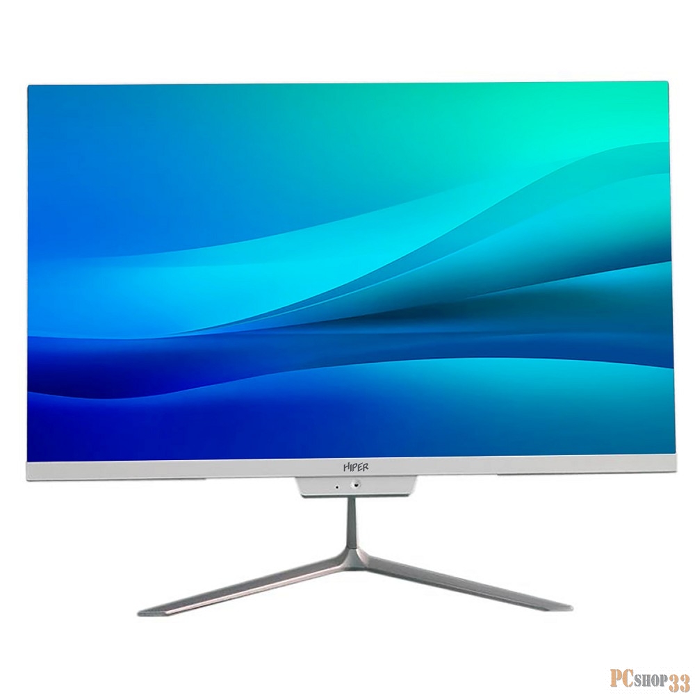 Моноблок Hiper V2 23.8 Full HD i3 10105 (3.7) 8Gb SSD256Gb UHDG Windows 10 Professional GbitEth WiFi BT клавиатура мышь Cam белый 1920x1080