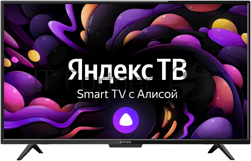 Телевизор IRBIS 39H1 YDX 151BS2, 39,1366x768, 16:9,Tuner(DVB-T2/DVB-S2/DVB-C 9.0 Pie, Yandex,1GB/8GB, Wi-Fi, Input (AV RCA, USB, HDMI, YPbPr mini, LAN, CI+),Output(3,5mm, Coaxial),Black