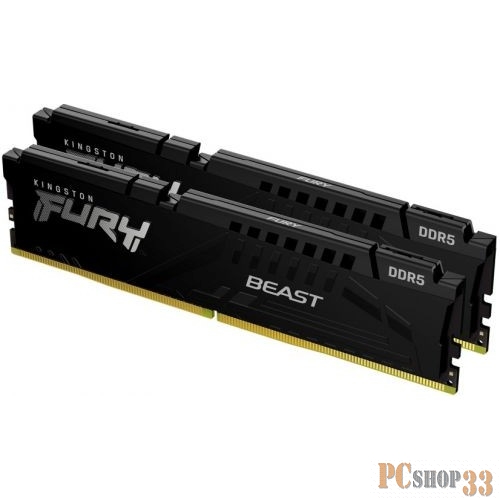 Память DDR5 2x32Gb 4800MHz Kingston KF548C38BBK2-64 Fury Beast RTL PC5-38400 CL38 DIMM 288-pin 1.1В kit dual rank