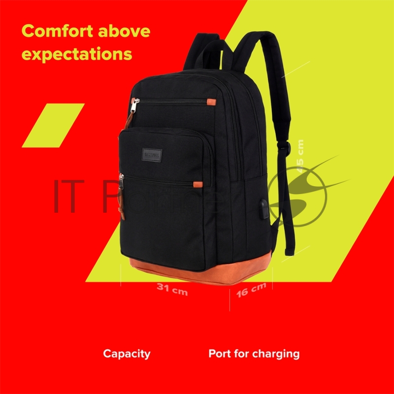 Рюкзак CANYON BPS-5, Laptop backpack for 15.6 inch450MMx310MM x 160MMExterior materials: 90% Polyester+10%PUInner materials:100% Polyester