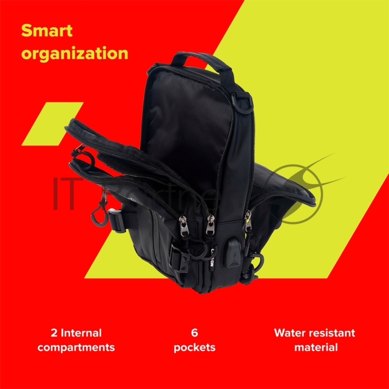 Сумка CANYON CB-1, fanny pack 290MM x160MM x90MMBlackExterior materials: 100% PolyesterInner materials:100% Polyester