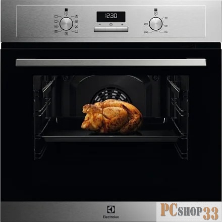 Встраиваемый духовой шкаф 60 см, 72 л, 8 режимов, 59.4x59.5x56.9 см, очистка паром, нер. сталь