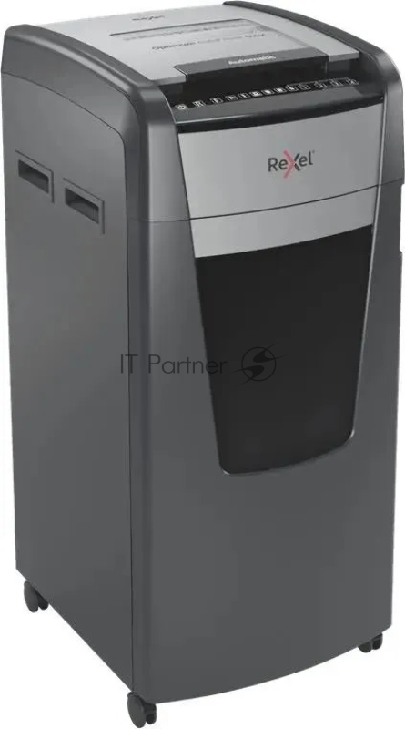 Шредер Rexel Optimum AutoFeed 600X черный с автоподачей (секр.P-4) фрагменты 600лист. 110лтр. скрепки скобы пл.карты