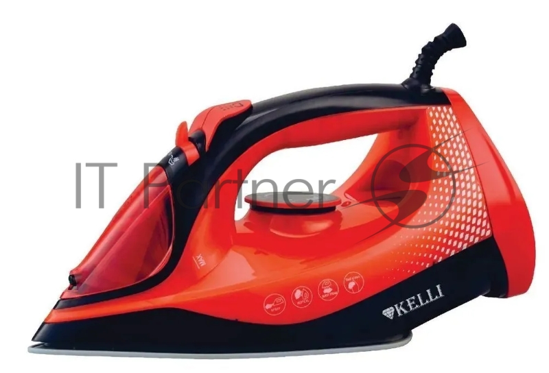Утюг KELLI KL-1648 красный керамическое покрытие