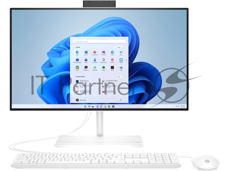 Моноблок HP 24-ck0007ny AiO 23.8(1920x1080 IPS)/Intel Core i7 12700T(1.4Ghz)/16384Mb/512PCIS Internal Graphics /Cam/WiFi/war 1y/Snow White/W11 + EN kbd Английская клавиатура