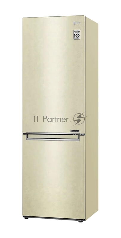 Холодильник LG Electronics 1860x595x68.2, холодильная камера 247 л, морозильная камера 127 л, Total No Frost, инверторный мотор, нижняя морозильная камера, бежевый