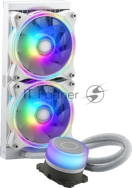 Система охлаждения Cooler Master ML240 ILLUSION White Edition 27mm wide radiator,120mm ARGB Gen2 fan*2,Pump ARGB Gen 2 LED