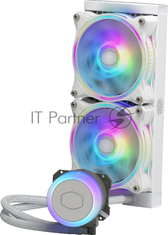 Система охлаждения Cooler Master ML240 ILLUSION White Edition 27mm wide radiator,120mm ARGB Gen2 fan*2,Pump ARGB Gen 2 LED