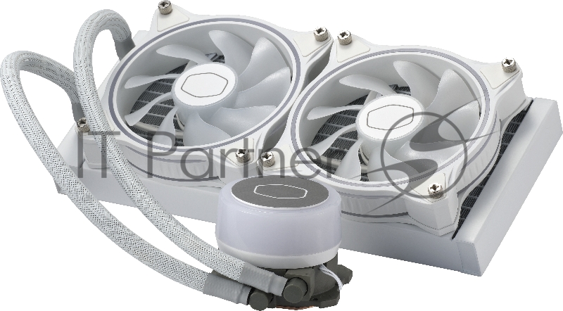 Система охлаждения Cooler Master ML240 ILLUSION White Edition 27mm wide radiator,120mm ARGB Gen2 fan*2,Pump ARGB Gen 2 LED