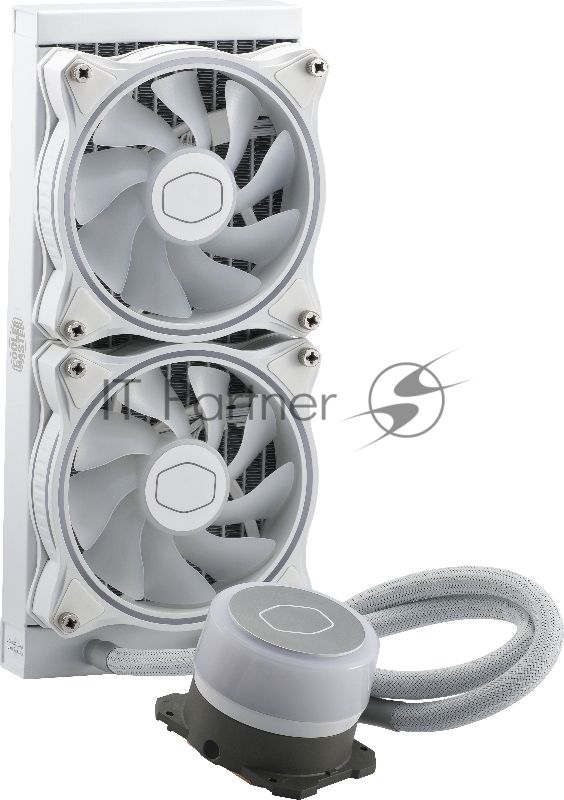 Система охлаждения Cooler Master ML240 ILLUSION White Edition 27mm wide radiator,120mm ARGB Gen2 fan*2,Pump ARGB Gen 2 LED