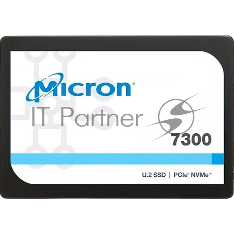 Накопитель Micron SSD 7300 PRO, 1920GB, U.2(2.5 7mm), NVMe, PCIe 3.0 x4, 3D TLC, R/W 3000/1550MB/s, IOPs 396 000/55 000, TBW 4200, DWPD 1.2 (12 мес.)