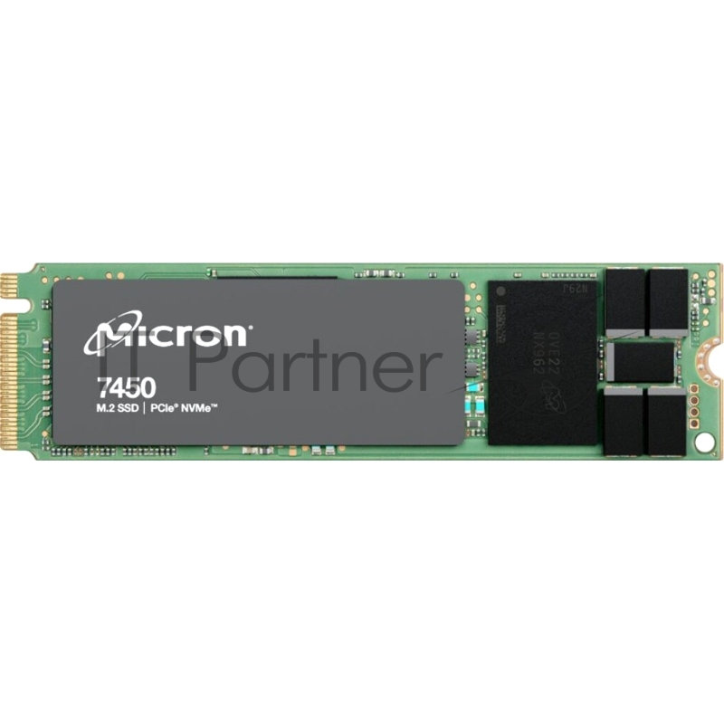 Накопитель Micron SSD 7450 PRO, 480GB, M.2(22x80mm), NVMe, PCIe 4.0 x4, 3D TLC, R/W 5000/700MB/s, IOPs 280 000/40 000, TBW 800, DWPD 1 (12 мес.)