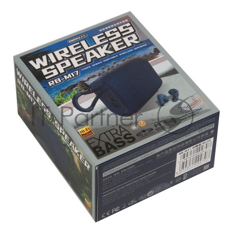 колонка bluetooth REMAX RB-M17 Tuner Series Portable Wireless Speaker, BT 5.3, синий
