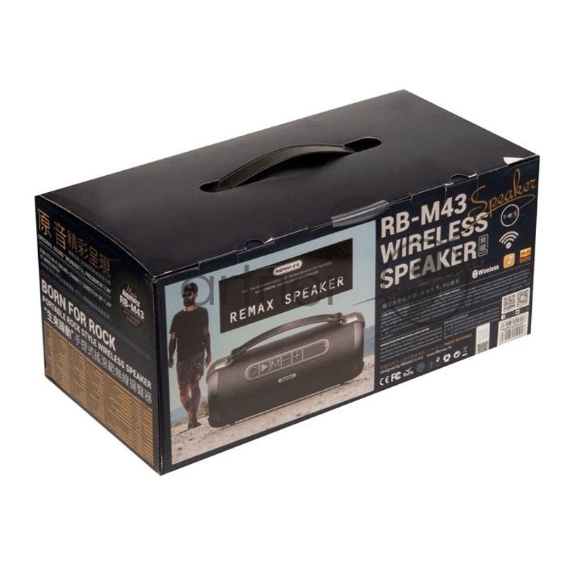 Колонка bluetooth REMAX RB-M43 Gwens Outdoor Portable Wireless Speaker, BT 5.0, черный