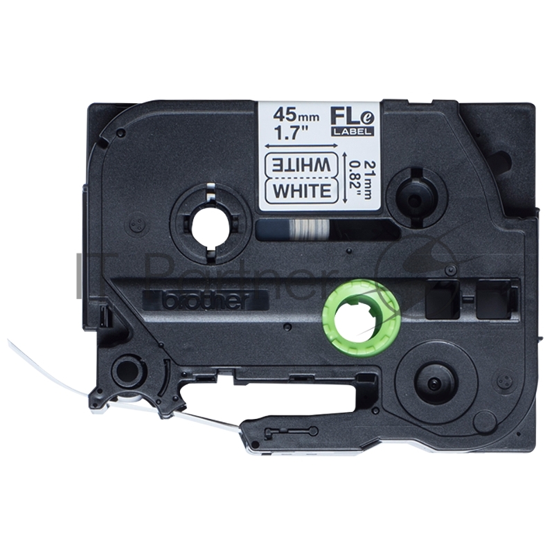 Лента для флажковой маркировки Brother Fle-2511 21мм чёрный шрифт на белом фоне