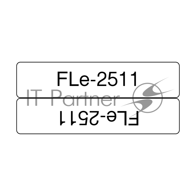 Лента для флажковой маркировки Brother Fle-2511 21мм чёрный шрифт на белом фоне