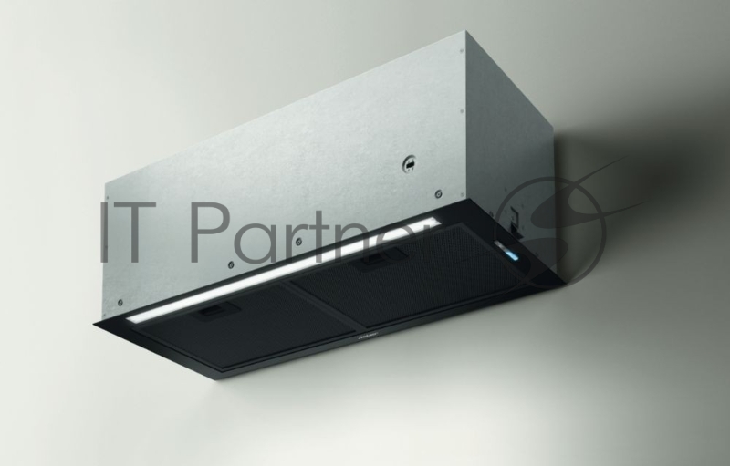 Встраиваемая вытяжка 52 см, 800 м3/ч, отвод/рециркуляция, черный матовый