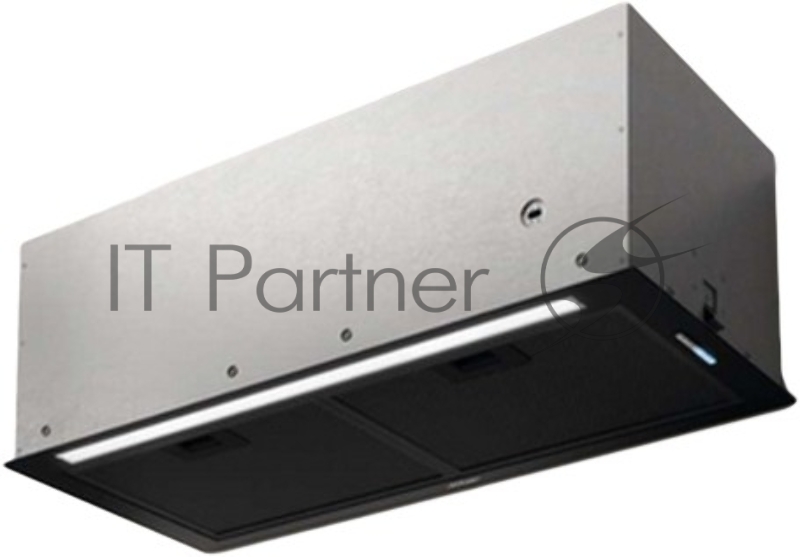 Встраиваемая вытяжка 52 см, 800 м3/ч, отвод/рециркуляция, черный матовый