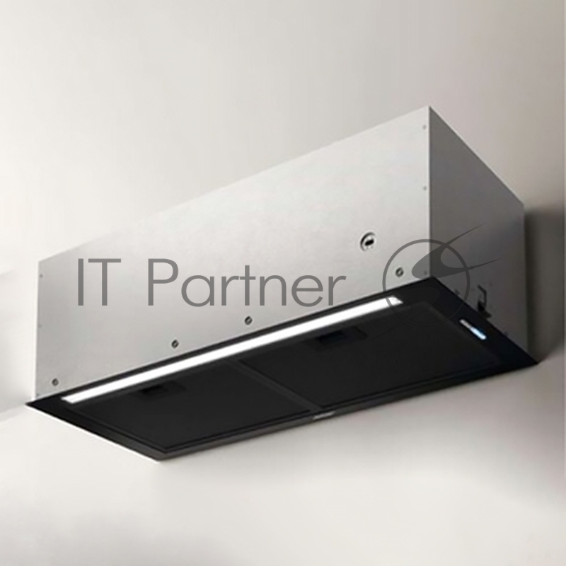 Встраиваемая вытяжка 52 см, 800 м3/ч, отвод/рециркуляция, черный матовый