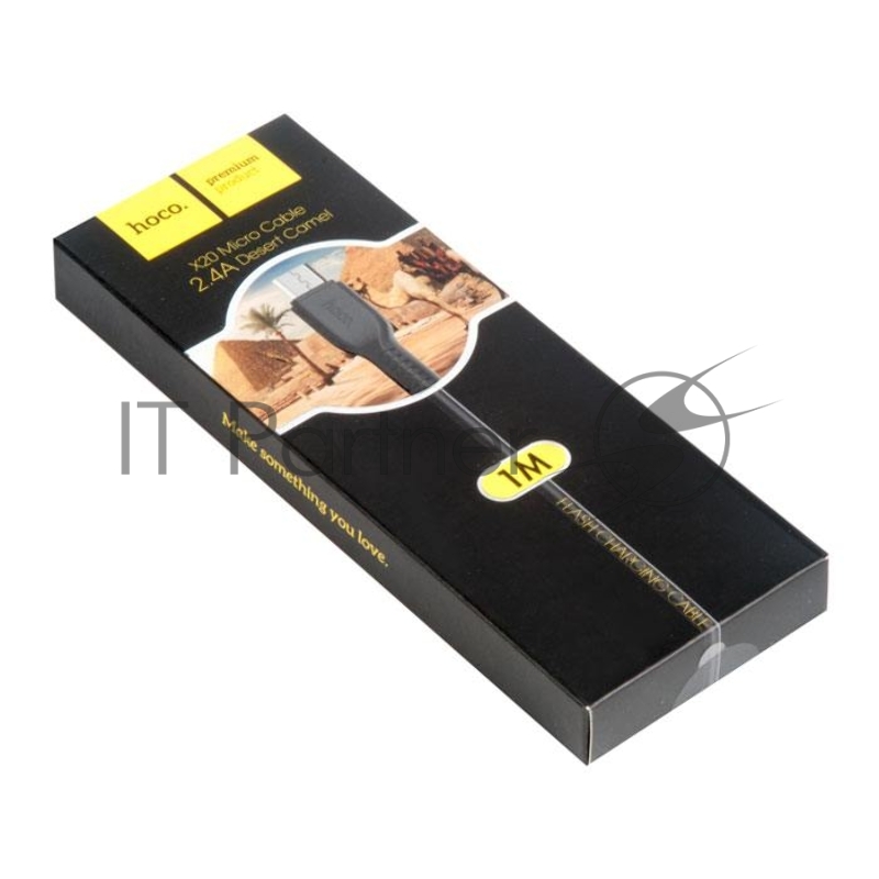 Кабель USB HOCO X20 Flash для Micro USB, 2.4А, длина 1.0м, черный