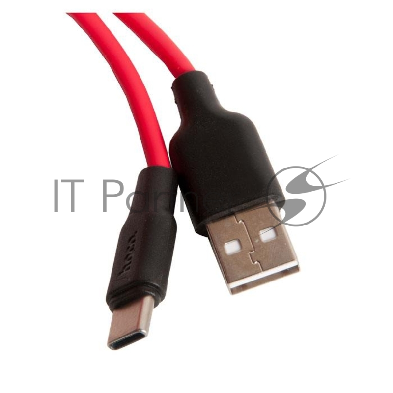 Кабель USB HOCO X21 Silicone для Type-C, 3.0А, длина 1.0м, красный