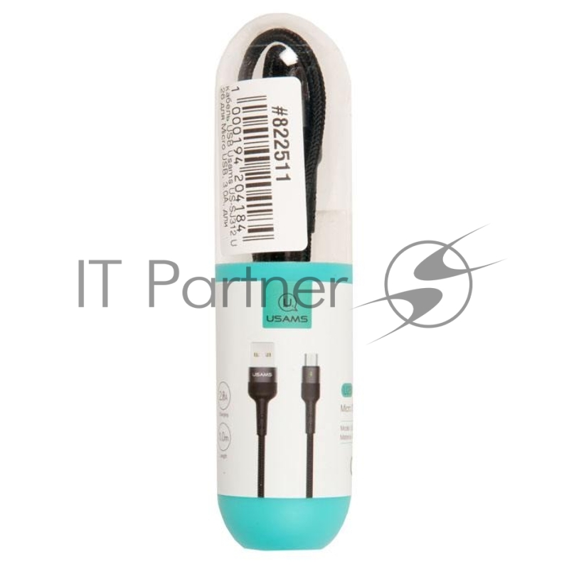 Кабель USB Usams US-SJ312 U26 для Micro USB, 2.0A, длина 1.0м, черный