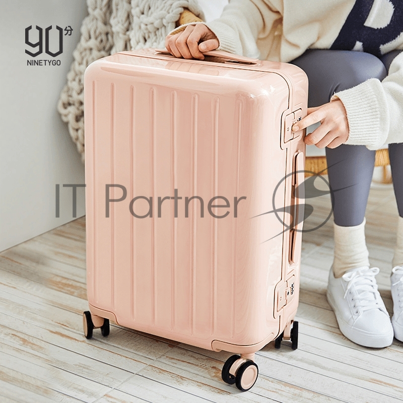 Чемодан NINETYGO Manhattan Frame Luggage 24 розовый