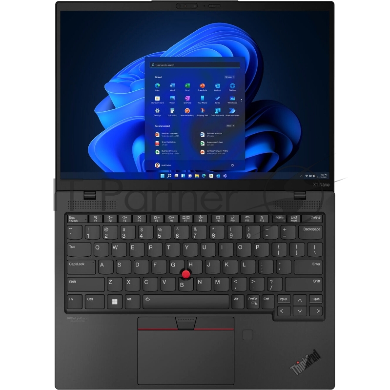 Ноутбук Lenovo ThinkPad X1 NANO G2 13 2K (2160x1350) i7-1260P 1TB_SSD 16GB W11_Pro BLACK 1Y (OS:ENG Keyb:ENG, Powercord:US) Английская клавиатура