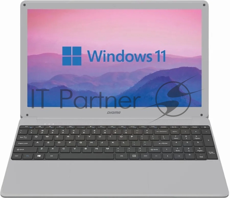 Ноутбук Digma EVE 15 P417 Core i3 10110U 8Gb SSD256Gb Intel UHD Graphics 620 15.6 IPS FHD (1920x1080) Windows 11 Multi Language 64 grey WiFi BT Cam 3600mAh (DN15P3-8CXW01)