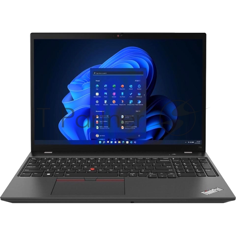 Ноутбук Lenovo ThinkPad T16 16 WUXGA (1920x1200) TOUCHSCREEN IPS i7-1270P 512GB_SSD 16GB W10_Pro BLACK 1Y (OS:ENG Keyb:ENG, Powercord:US) Английская клавиатура