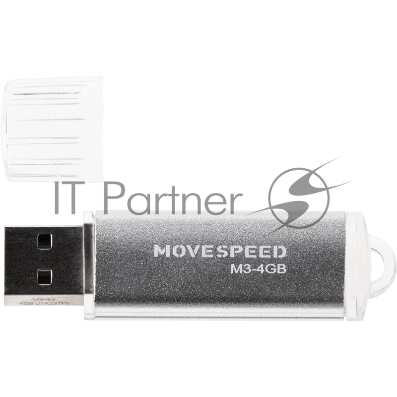 Накопитель USB2.0 4GB Move Speed M3 серебро
