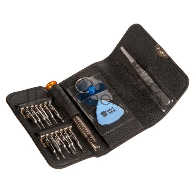Набор инструментов карманный, с набором бит 16-в 1 и пинцетом в чехле BST-633B