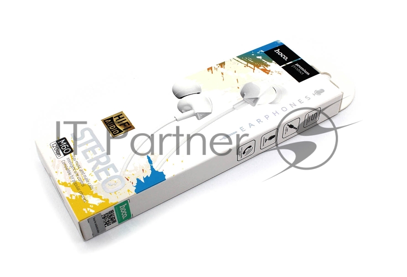 Наушники HOCO М60 Perfect sound с микрофоном, 3.5mm mini jack, белый