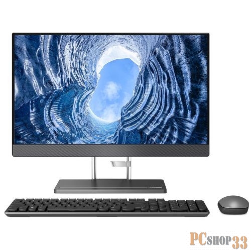 Моноблок Lenovo IdeaCentre AIO 5 24IAH7 23.8 FHD (1920x1080) IPS 250N, i5-12500H, 8GB DDR5 4800, 512GB SSD M.2, Intel Iris Xe, WiFi, BT, NoDVD, IR&5.0 Cam, USB KB&Mouse, Black, NoOS, 1Y