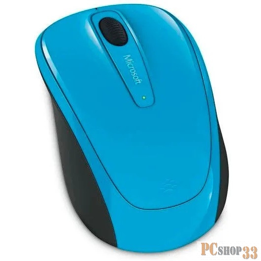 Мышь Microsoft Wireless Mobile Mouse 3500 Cyan Blue голубой оптическая (8000dpi) беспроводная (2but)
