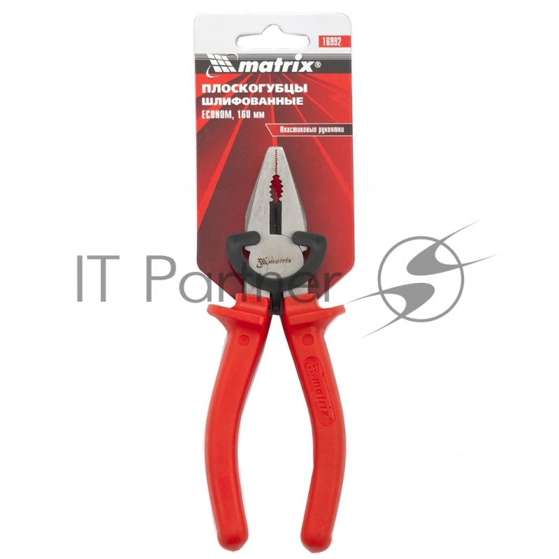 Плоскогубцы Econom, 200 мм, шлифованные, пластмассовые рукоятки// Matrix