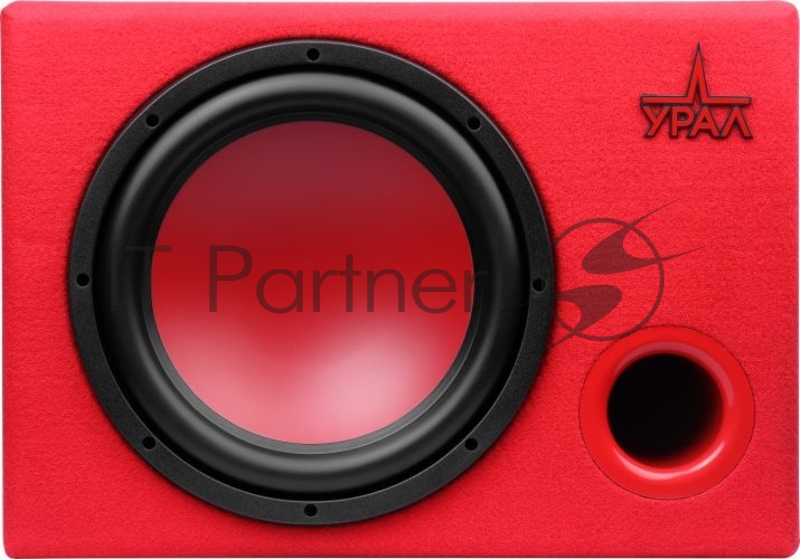 Сабвуфер автомобильный Ural АС-У12А КРАСНЫЙ 300Вт активный (30см/12)
