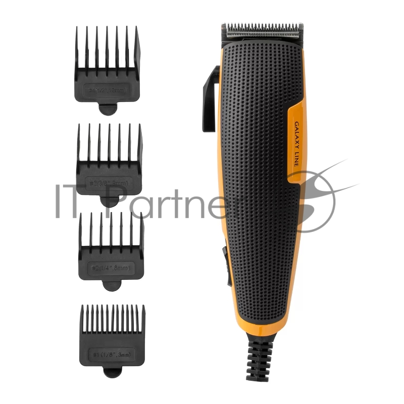 Машинка для стрижки Galaxy Line GL4110 черный 15Вт (насадок в компл:4шт)