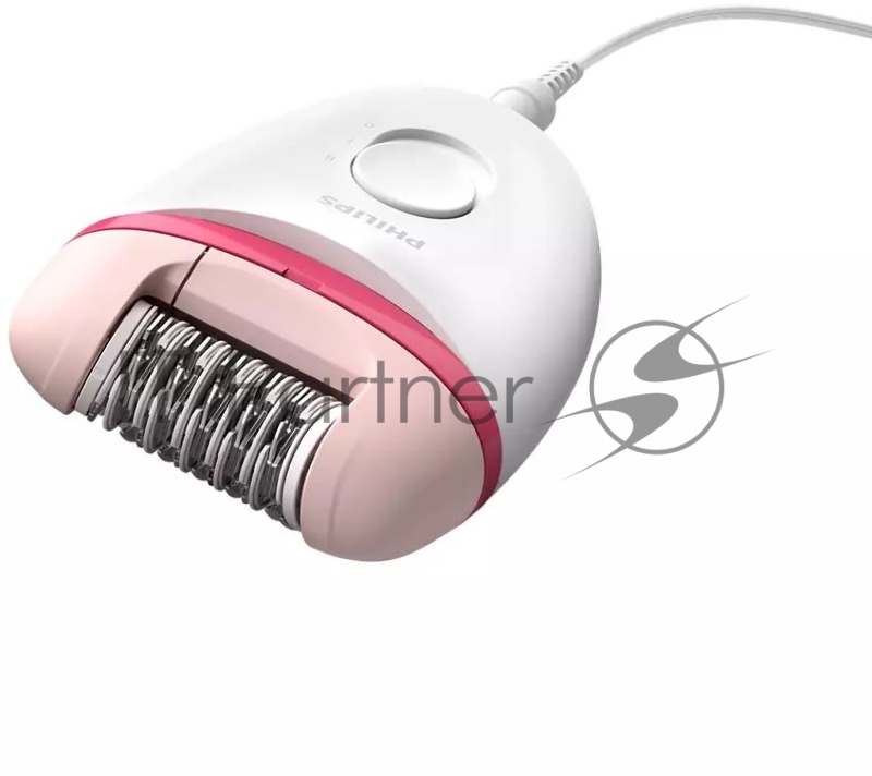 Эпилятор Philips BRE235/00 скор.:2 насад.:1 от электр.сети белый/розовый