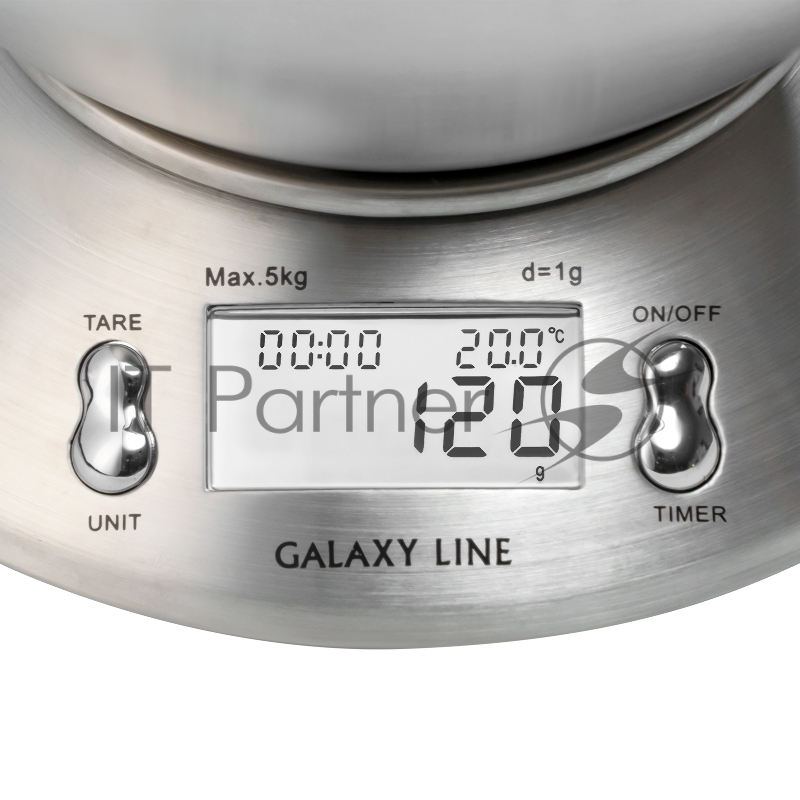 Весы кухонные электронные Galaxy Line GL2815 макс.вес:5кг серебристый