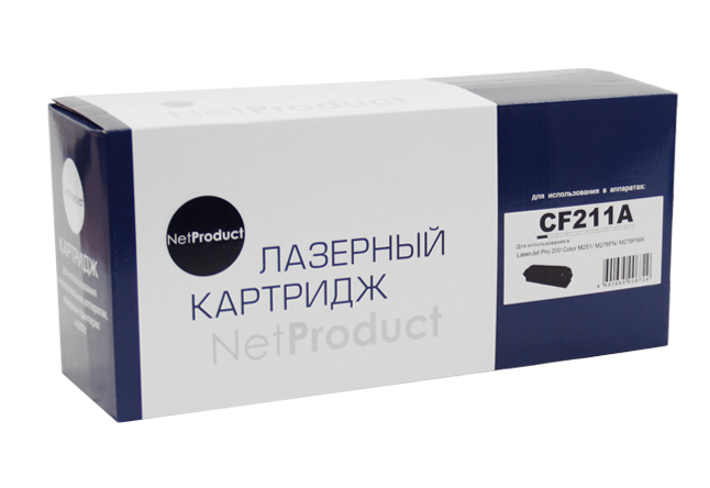 Расходные материалы NetProduct CF211A Картридж для HP CLJ Pro 200 M251/MFPM276, №131A, C, 1.8K