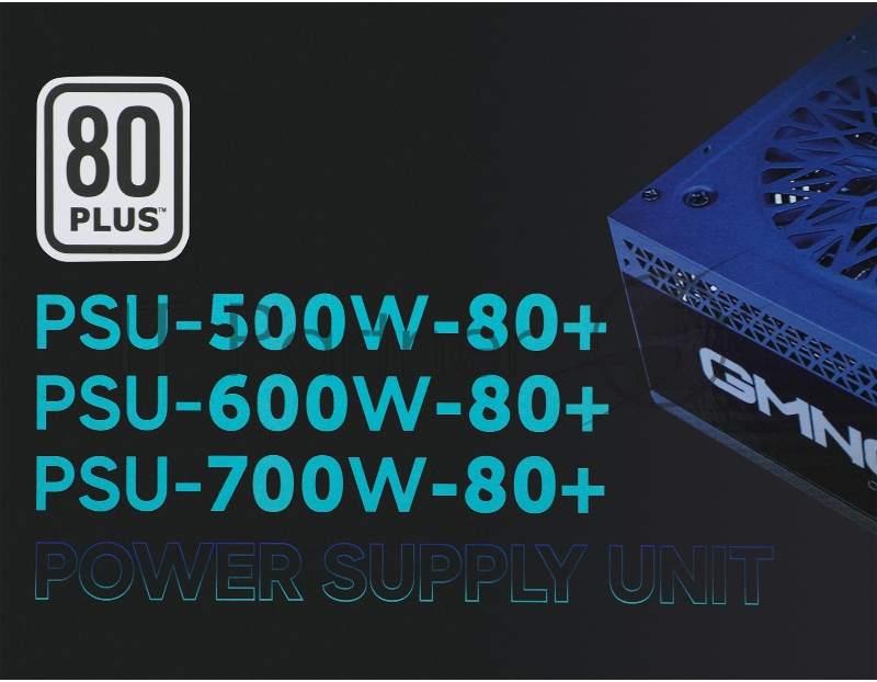 Блок питания Оклик ATX 500W GMNG PSU-500W-80+ 80 PLUS WHITE (24+4+4pin) APFC 120mm fan 5xSATA RTL