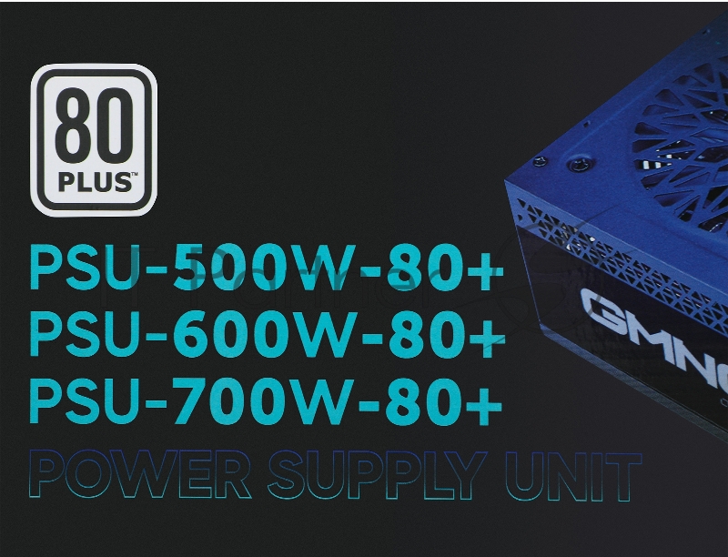 Блок питания Оклик ATX 600W GMNG PSU-600W-80+ 80 PLUS WHITE (24+4+4pin) APFC 120mm fan 6xSATA RTL