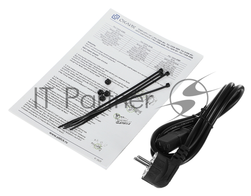 Блок питания Оклик ATX 600W GMNG PSU-600W-80+ 80 PLUS WHITE (24+4+4pin) APFC 120mm fan 6xSATA RTL