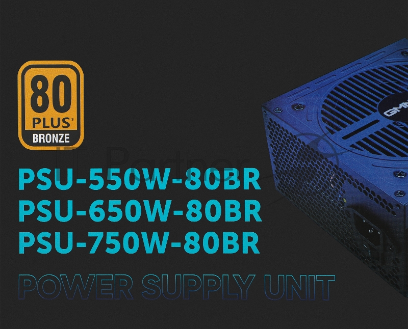Блок питания Оклик ATX 650W GMNG PSU-650W-80BR 80+ bronze (24+4+4pin) APFC 120mm fan 6xSATA RTL