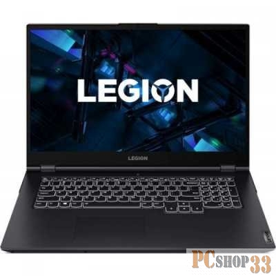 Ноутбук Lenovo Legion 5 17ITH6H 17.3 FHD(1920x1080) IPS/Intel Core i7-11800H 2.30GHz Octa/16GB/512GB SSD/GF RTX3060 6GB/WiFi/BT5.1/HD Web Camera/2in1/RJ45/80Wh/8 h/2.98kg/DOS/1Y/BLUE