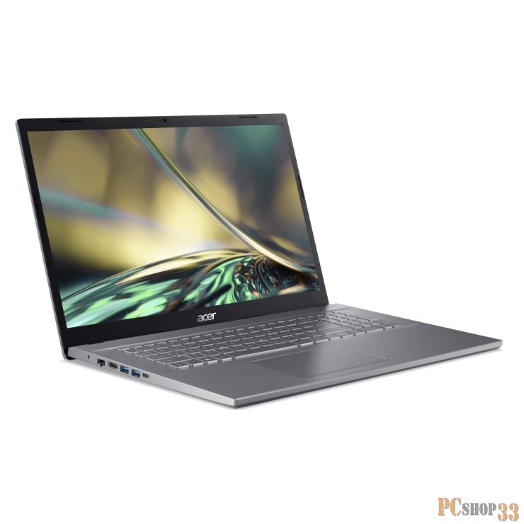 Ноутбук Acer Aspire 5 A517-53-58YP Core i5 1235U 16Gb SSD512Gb Intel Iris Xe graphics 17.3 IPS FHD (1920x1080) Windows 11 grey WiFi BT Cam