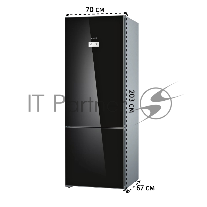 Холодильник Bosch KGN49LB30U черный (двухкамерный)