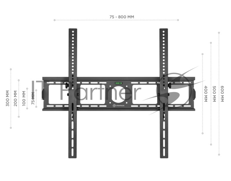 Наклонный кронштейн ONKRON UT4 чёрный